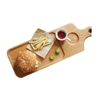 fast food wood tray eco rectangle bread plate beech wood tray