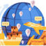shipping globe