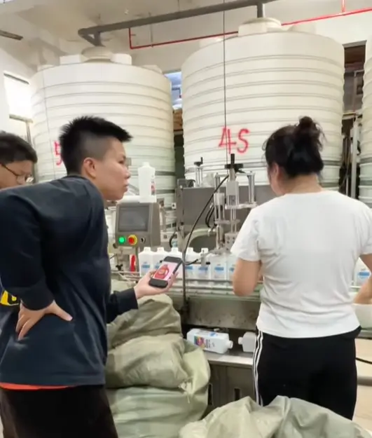 talking to factory staff