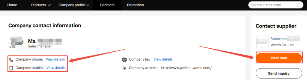 contact information