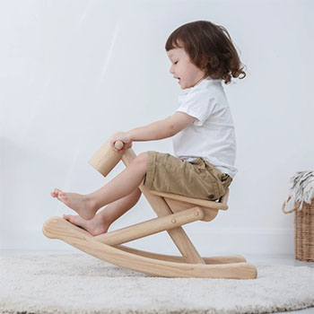 Wooden rocking toy horse