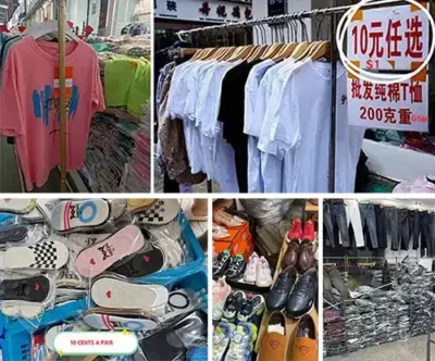 China stock clothing and footwear suppliers