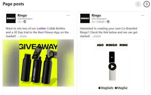 Ringo LinkedIn post