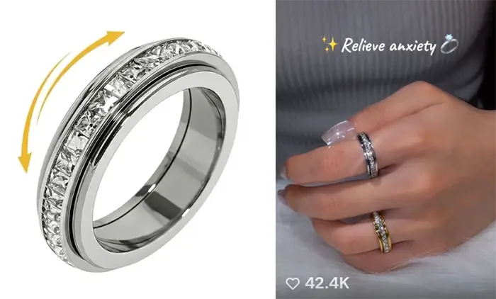 Anxiety relief ring