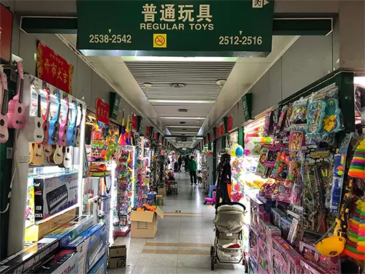 Yiwu wholesale market's toy section