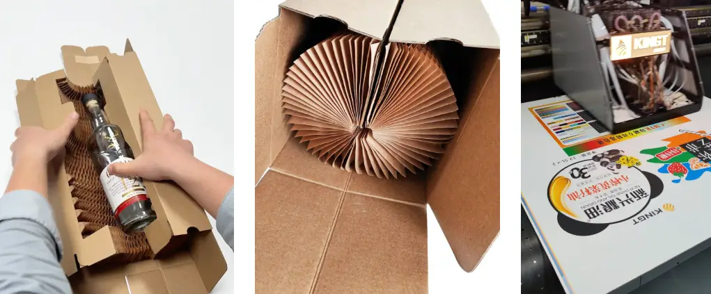 Innovative honeycomb packaging in the shape of wine bottles (1)