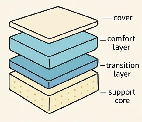 Layered mattress