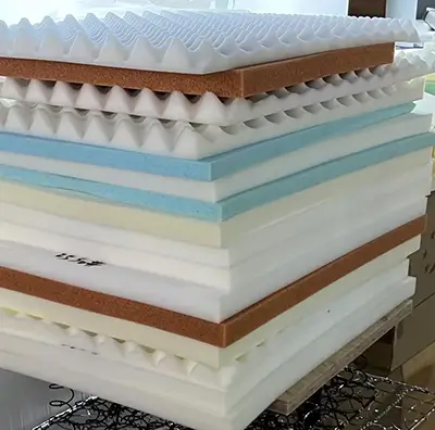 The foam of the mattress