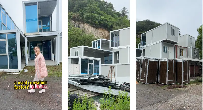 sourcing agent Danni visited secondhand container house supplier (1)