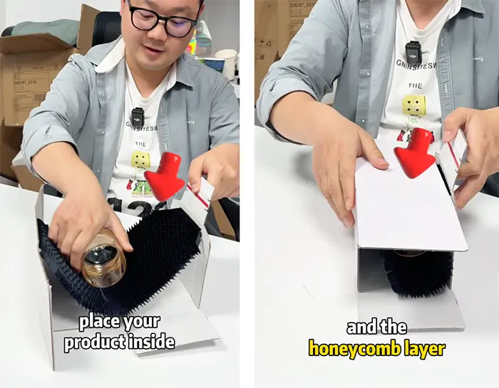 violent test of the honeycomb upgraded packing box 1