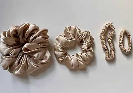 Different sizes of scrunchies