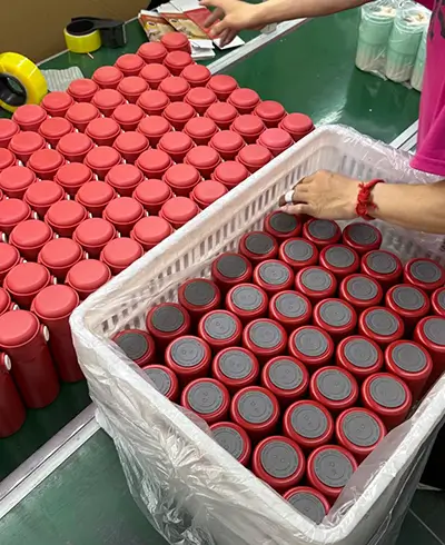 mass production of tumblers in China factory