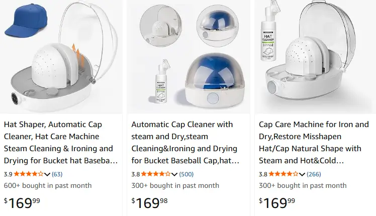 hat care machine on Amazon