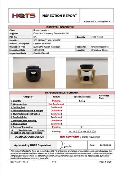 inspection report example