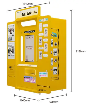 Newspaper-themed photo booth