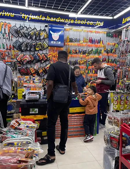 Client Selecting Products at Yiwu International Trade Market