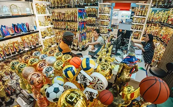 World Cup products on Yiwu sports market